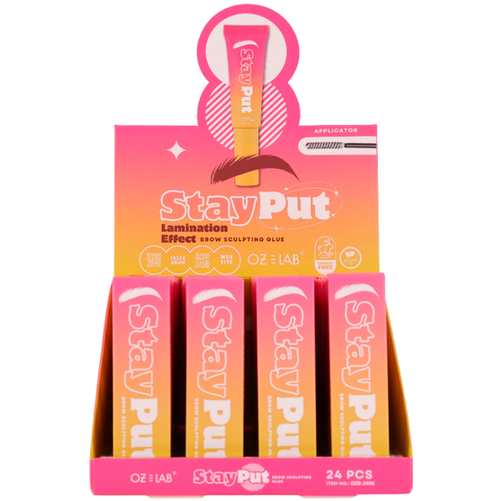 OZLAB- Stay Put Lamination Effect Brow Sculpting Glue Display 24pcs ( 1 display)