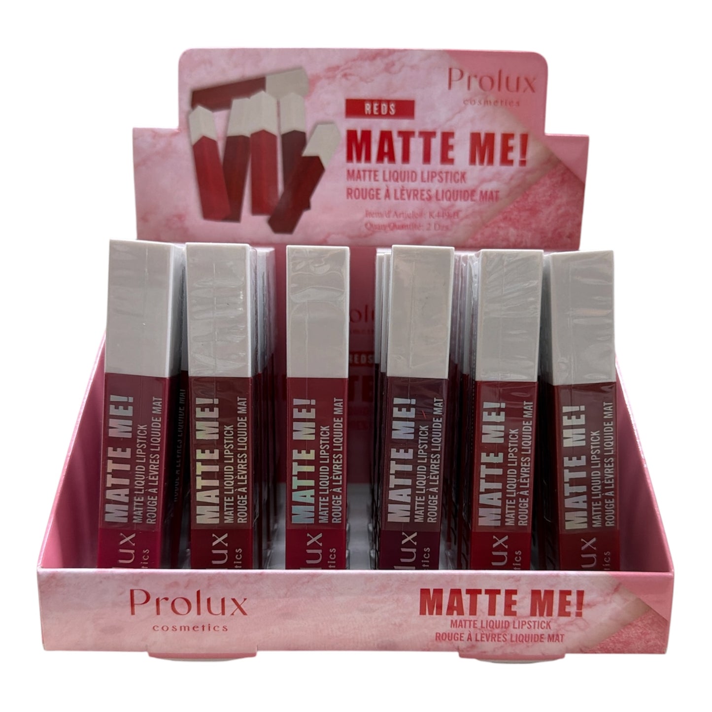 Prolux Matte Me Liquid Lipstick Reds (Display 24pcs)