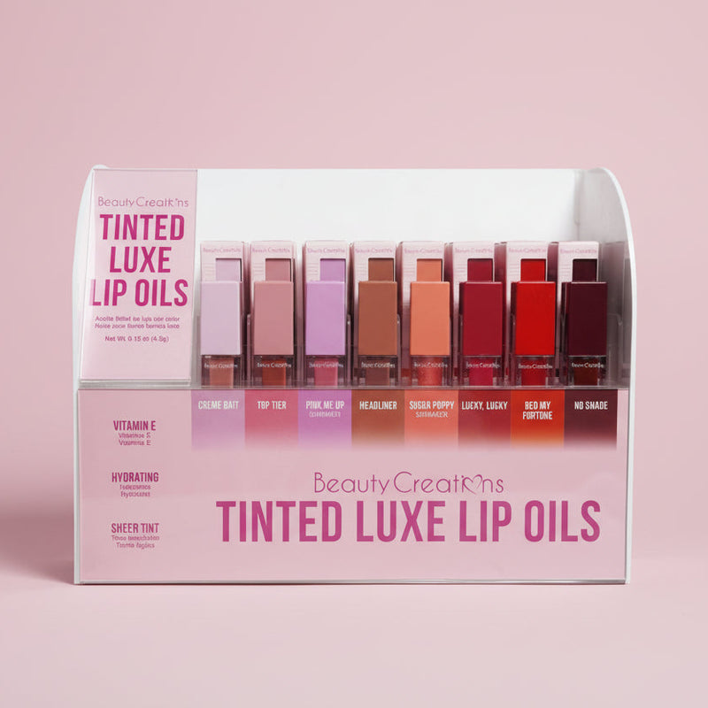 Tinted Luxe Lip Oil Full Display (48 pcs) + Free Testers
