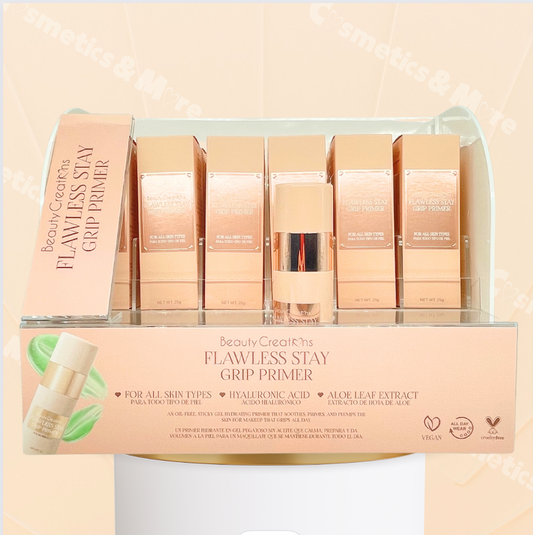 Flawlees Grip Primer (12 pcs + Free Testers + Acrylic Display)