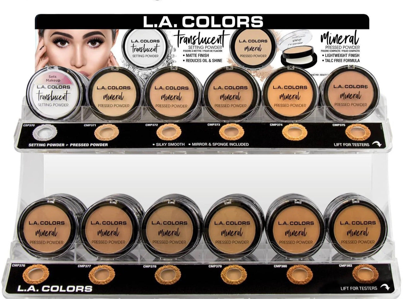 Mineral Pressed Powder Acrylic Display (108 pcs)