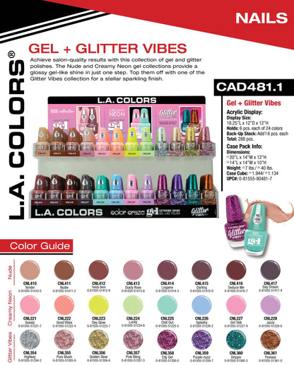 Gel + Glitter Vibes Acrylic Display (288 pcs)